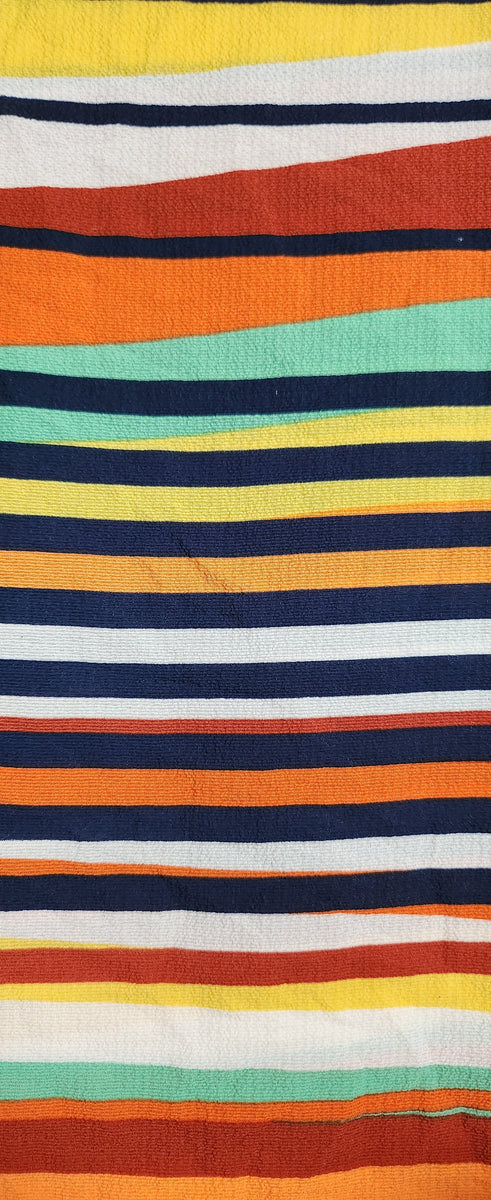Tela estampado rayas terracota, pato 100% algodón, tela por metros -   México