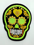 Parche calavera neón