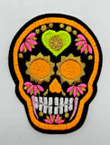 Parche calavera neón